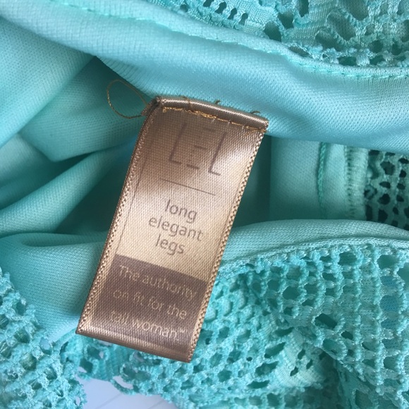 LEL Mint/Aqua Lace Dress Size M/L - Picture 7 of 7